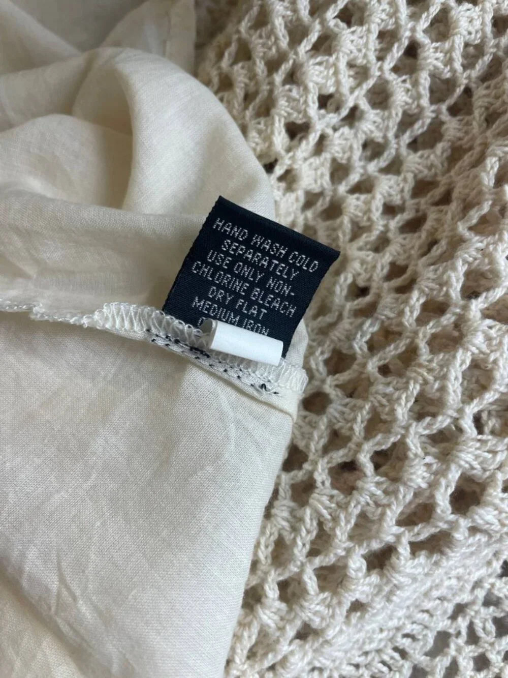 NWT DIMRI Ecru Crochet Knit Midi Skirt with Ruffle Hem - Coastal Boho Chic - Picture 8 of 8